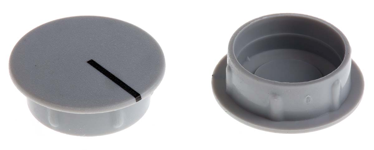 Sifam 21.5mm Grey Potentiometer Knob Cap, C211-GRY