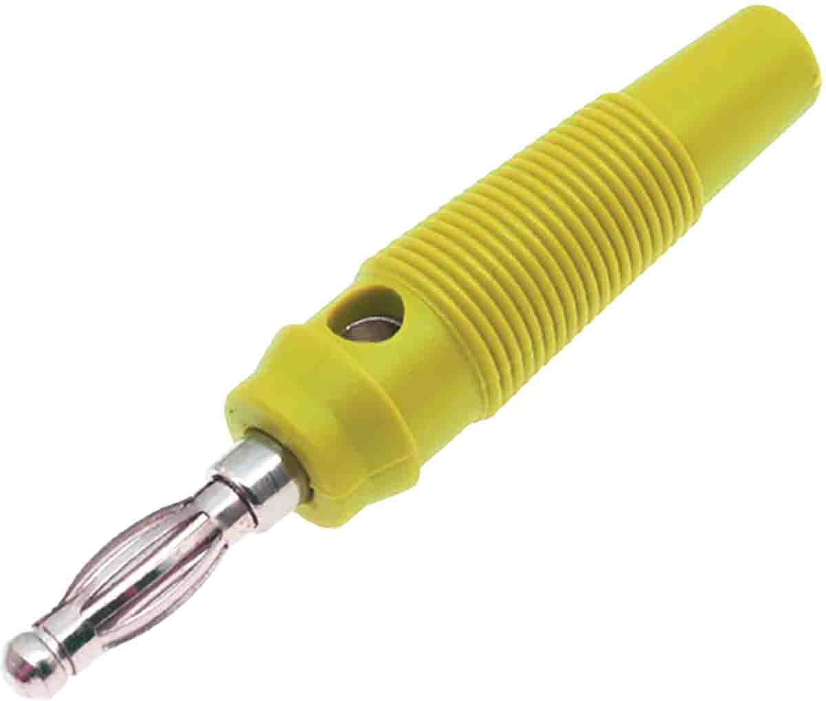 RS PRO Yellow Male Banana Plug, 4 mm Connector, Solder Termination, 24A, 30V, Nickel Plating