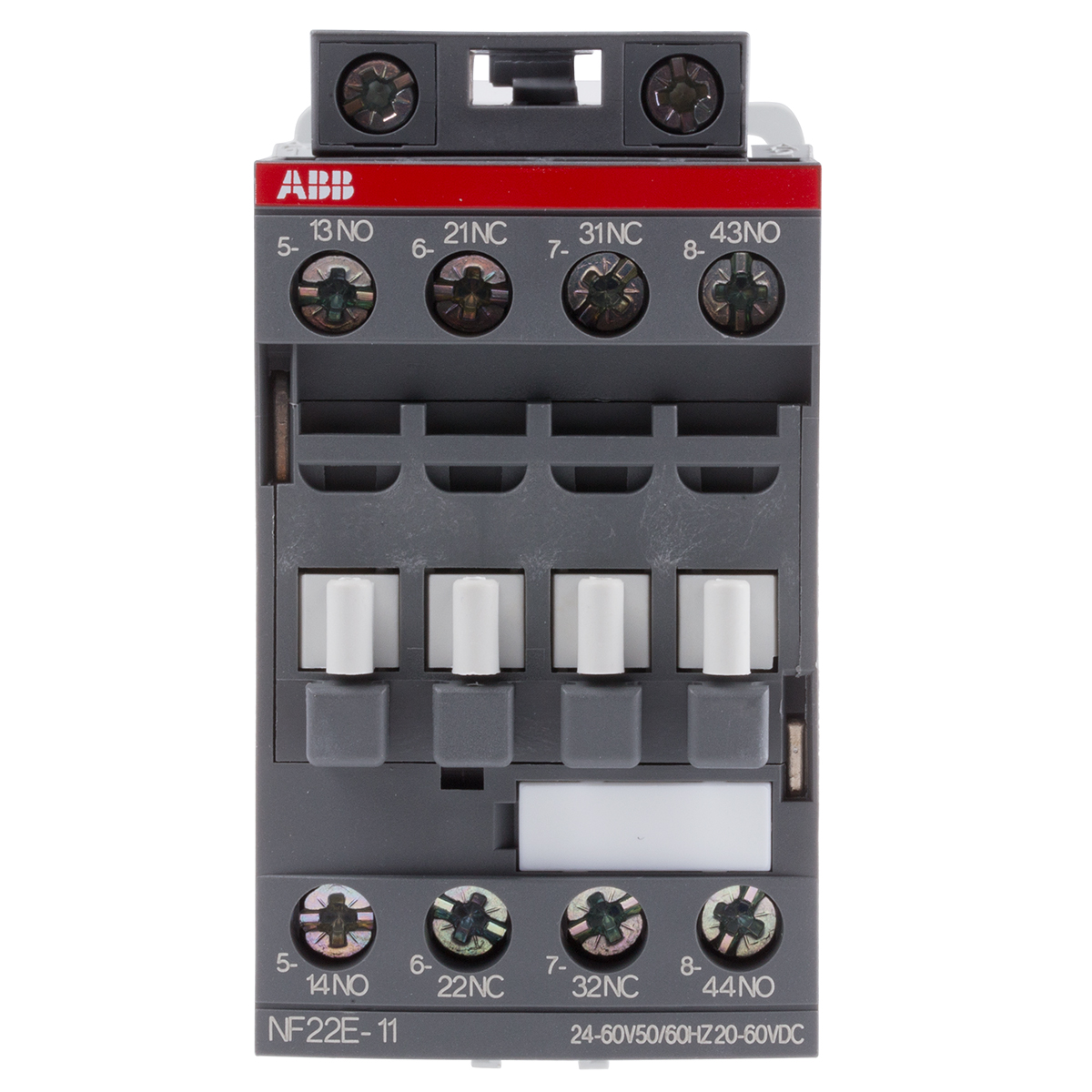 ABB NF Contactor, 24 V Coil, 4-Pole, 6 A 24 V, 2 NO/2 NC, 690V