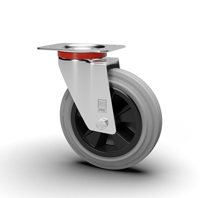 RS PRO Swivel Castor Wheel, 50kg Capacity, 80mm Wheel