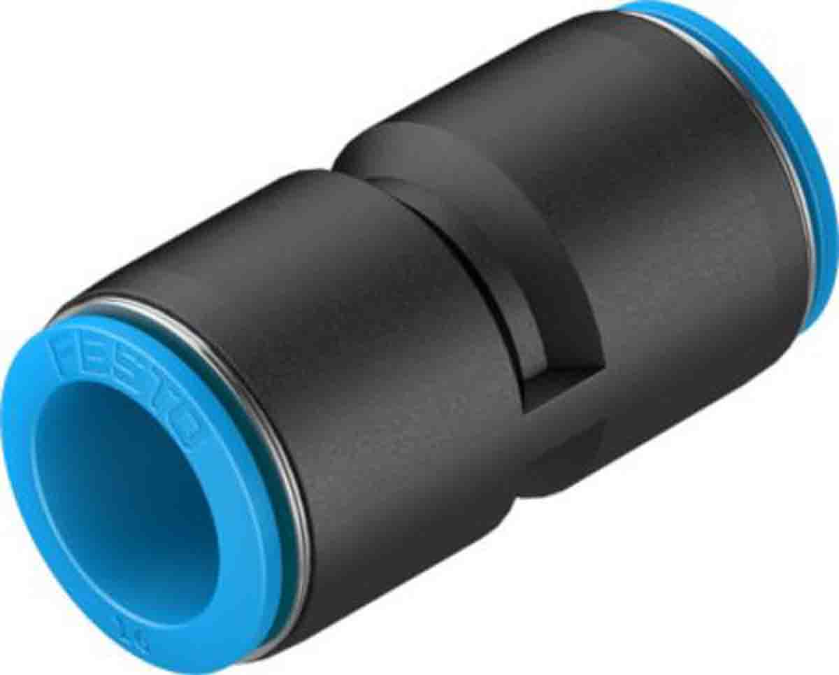 Festo QS Series Straight Tube-to-Tube Adaptor, Push In 16 mm to Push In 16 mm, Tube-to-Tube Connection Style, 133195
