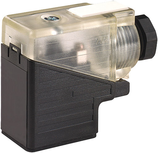 Murrelektronik Limited 2P+E DIN 43650, Female DIN 43650 Solenoid Connector with Indicator Light, 24 V ac/dc Voltage
