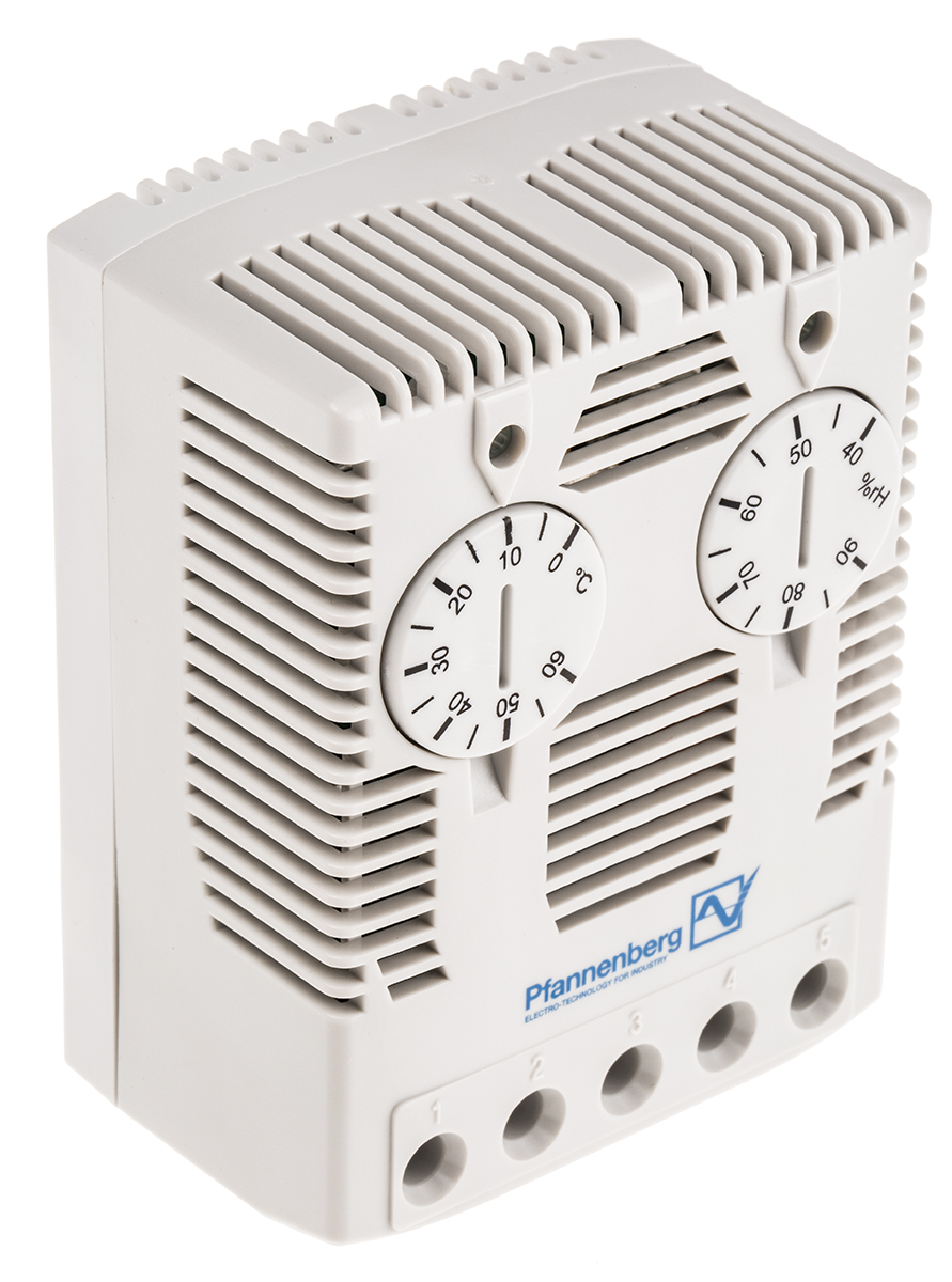 Pfannenberg Hygrostat, 40 → 90%RH, 230 V ac/dc