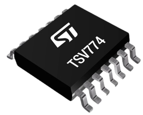TSV774IPT STMicroelectronics, Operational Amplifier, 20 MHz, 14-Pin 5.5 V ac TSSOP-14