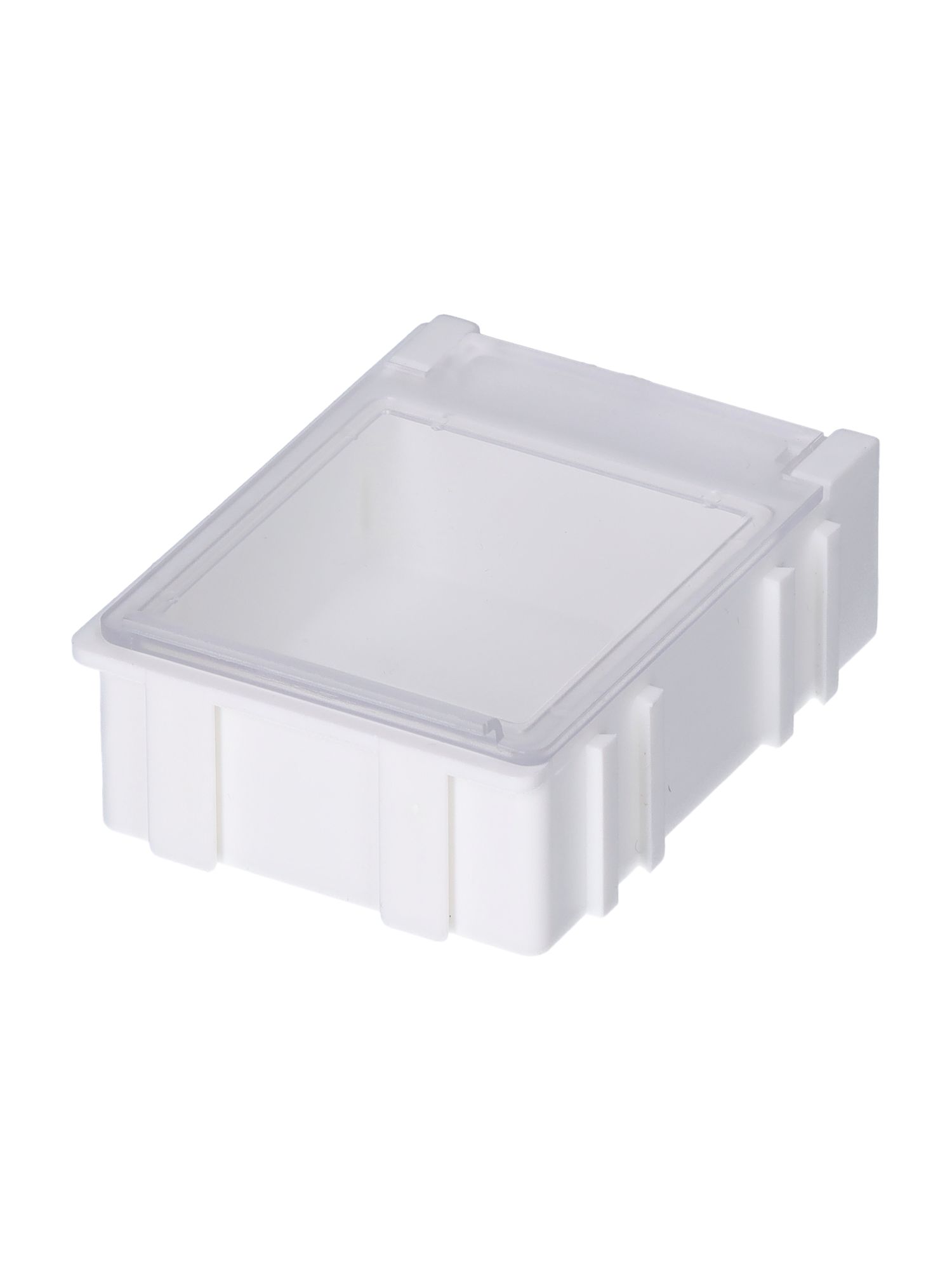 Licefa 1 Cell Transparent, White Compartment Box, 21mm x 42.3mm x 57.4mm