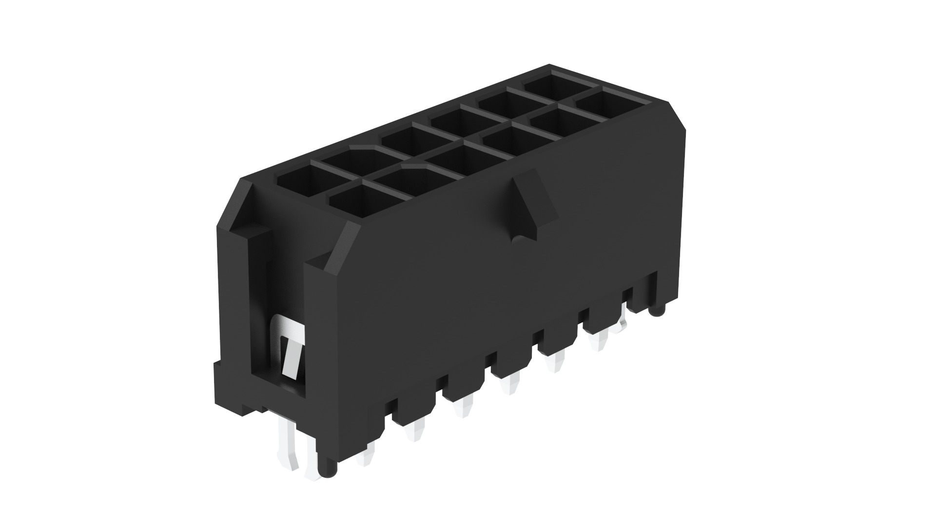 Amphenol Communications Solutions G88MP121020 Series Vertical Board Mount PCB Socket, 12-Contact, 2-Row, 3mm Pitch,