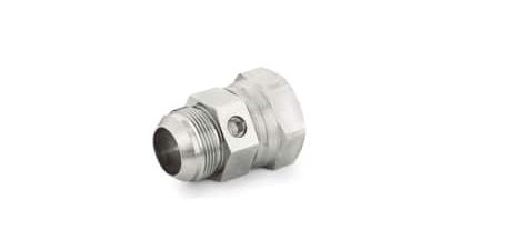 Parker Straight Male 24° DIN Metric Flareless Swivel to Female BSPP, MAVE12LRCF