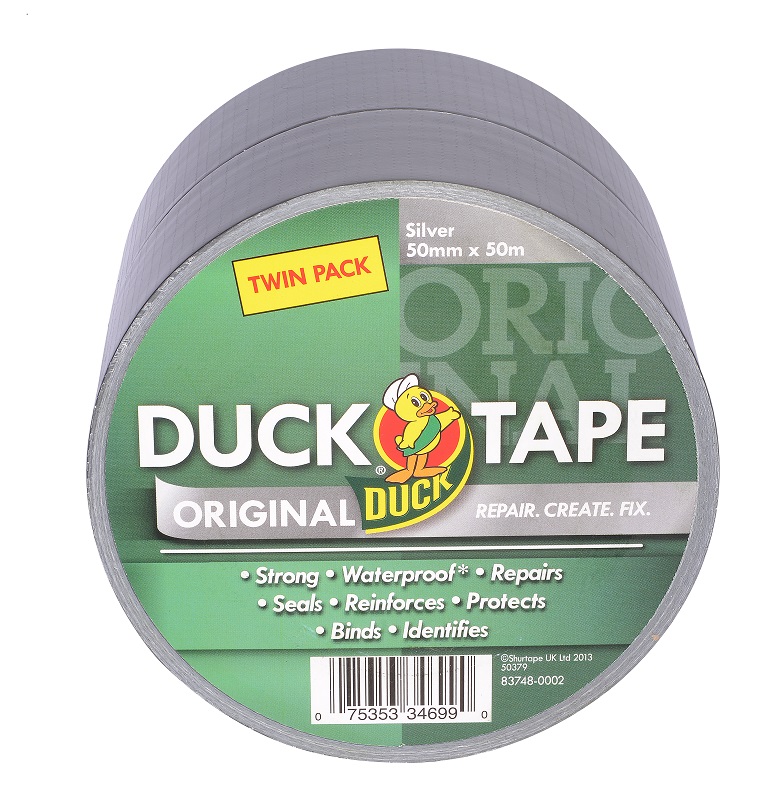 DUCK TAPE Duck Tape 211115 Duct Tape, 50m x 50mm, Silver, Gloss Finish