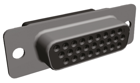 TE Connectivity Amplimite 90 26 Way Cable Mount D-sub Connector Socket