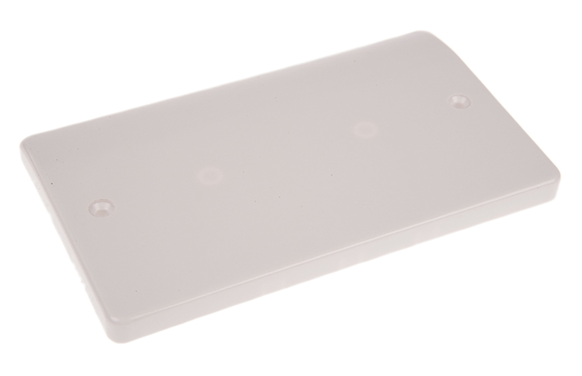 MK Electric White 2 Gang Blanking Plate
