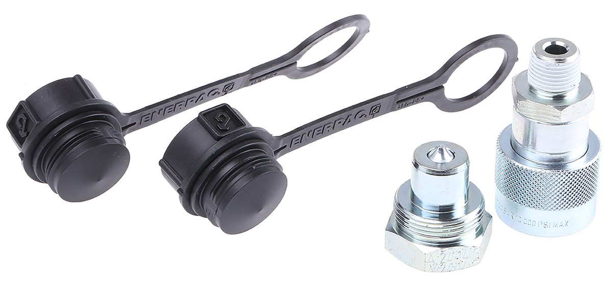 Enerpac Steel (Dust Cap) Female Hydraulic Quick Connect Coupling, NPTF 3/8 Female