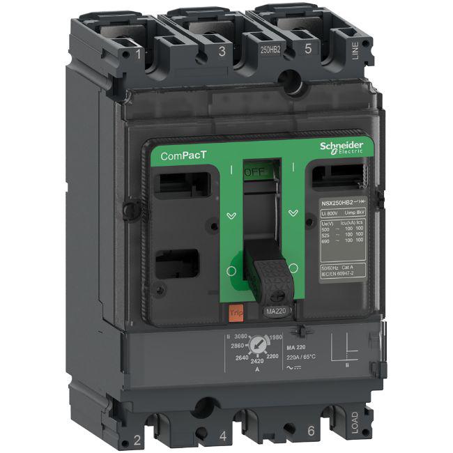 Schneider Electric, ComPacT New Generation MCCB 3P 150A, Fixed Mount