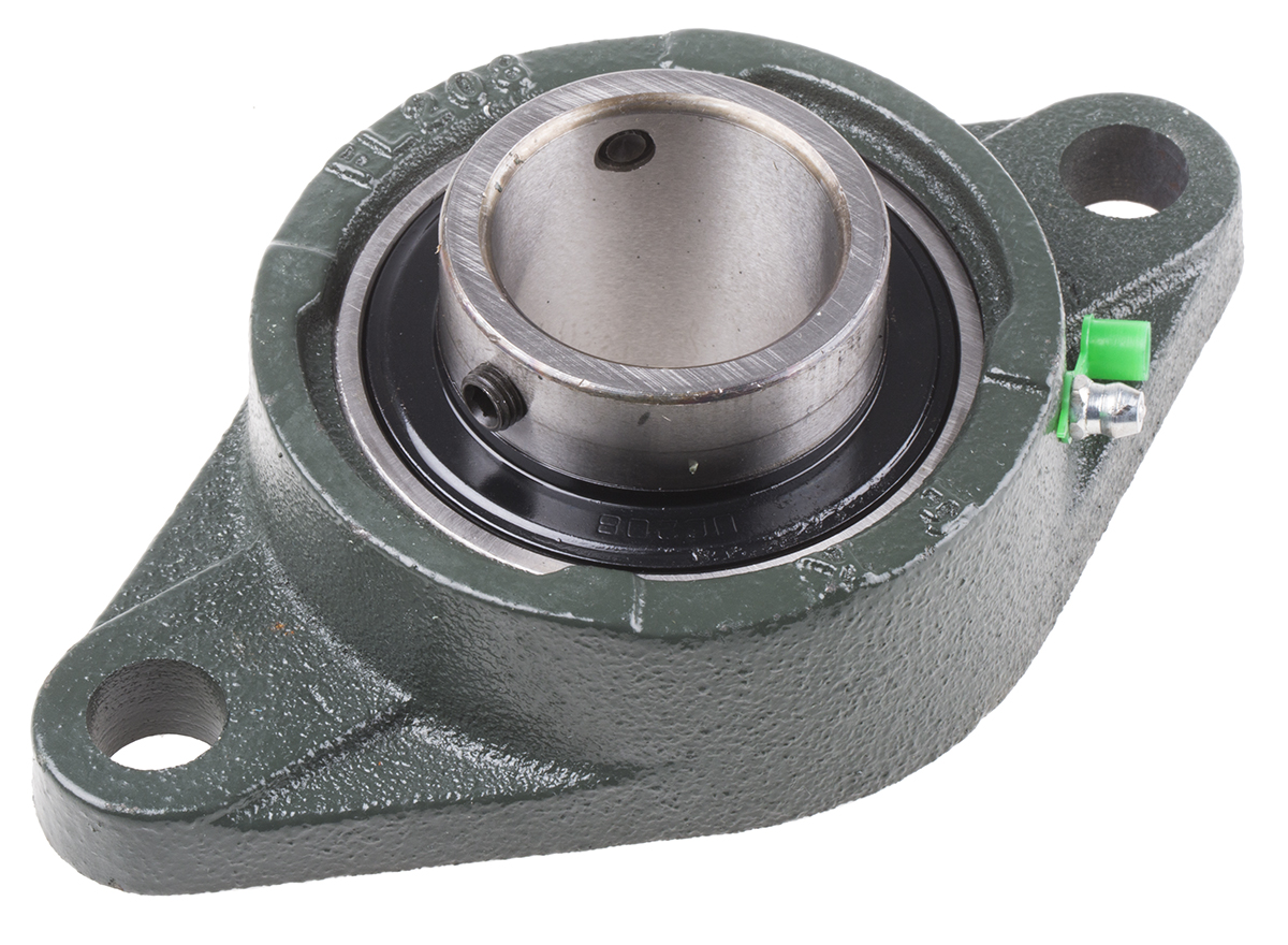 2 Hole Flange Bearing Unit 40mm ID