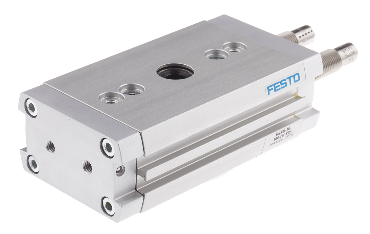 Festo DRRD Series 10 bar Double Action Pneumatic Rotary Actuator, 180° Rotary Angle, 16mm Bore
