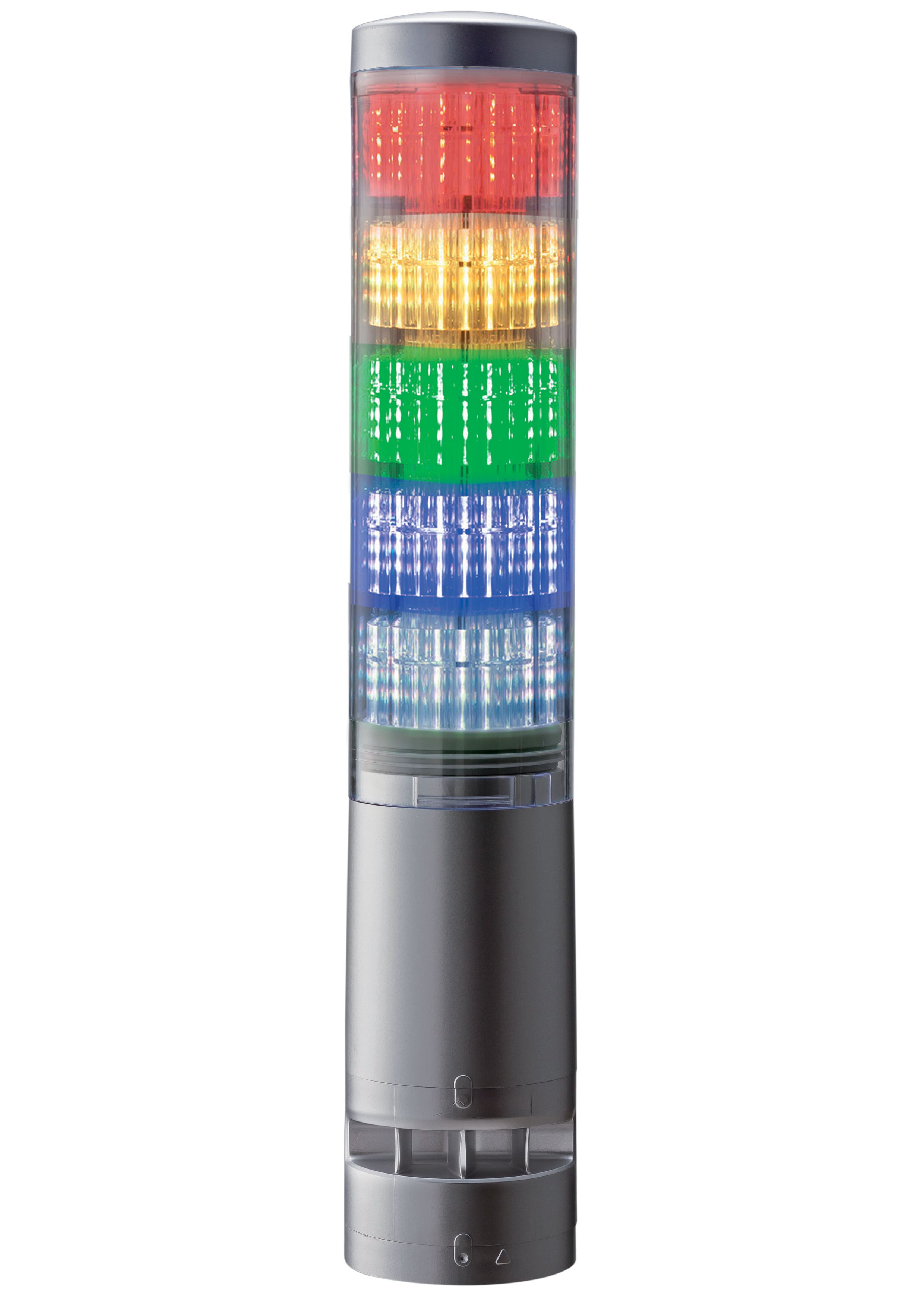 Patlite LA6 Series Clear Buzzer Signal Tower, 5 Lights, 24 V dc, Direct Mount