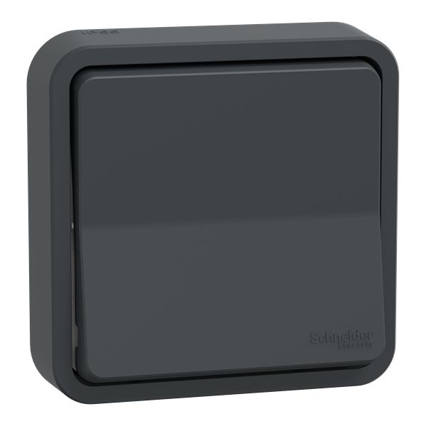 Schneider Electric Anthracite Rocker Light Switch, 2 Way, 1 Gang, Mureva Styl