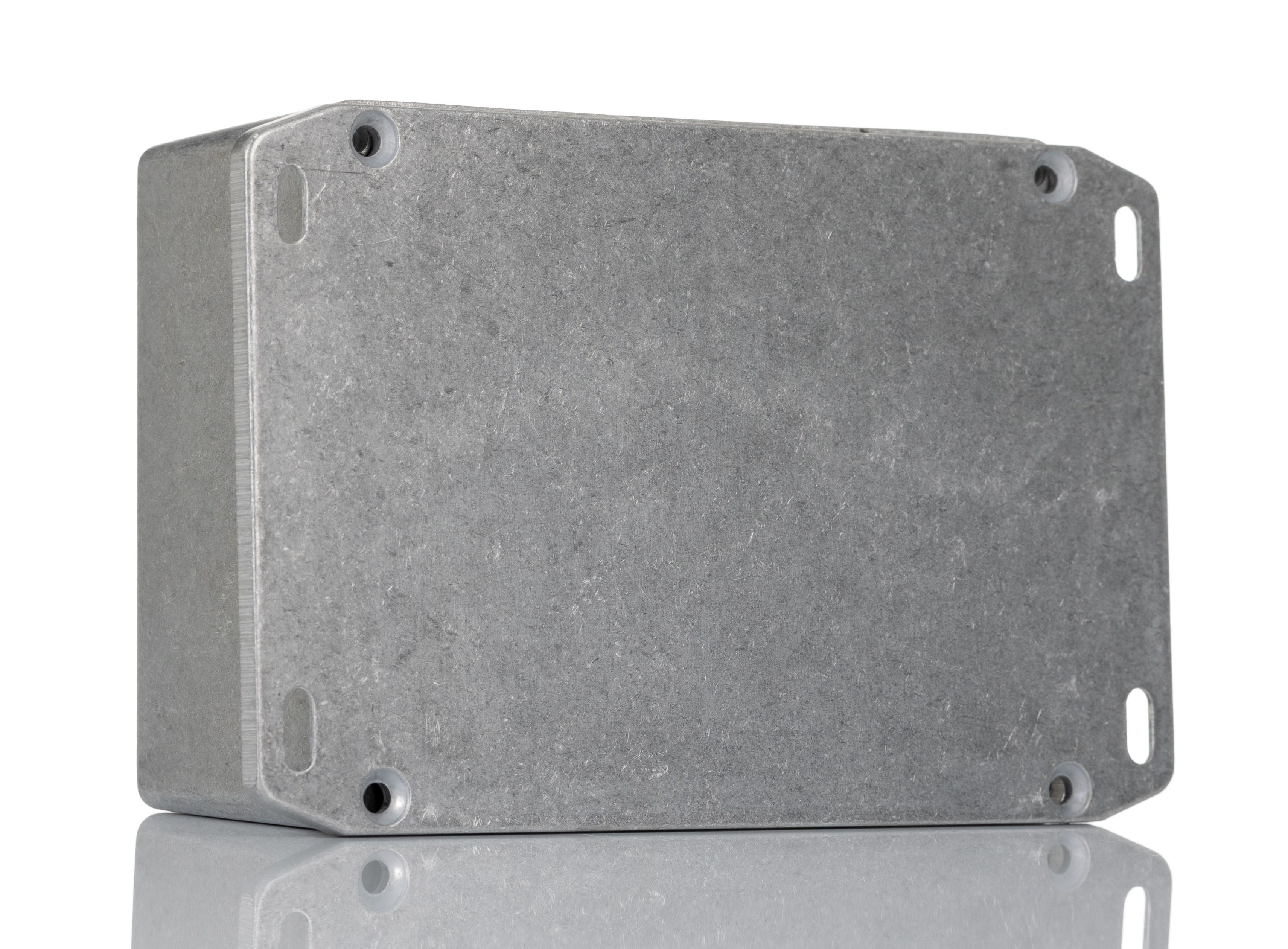Hammond 1590 Series Natural Die Cast Aluminium Enclosure, IP65, Flanged, Natural Lid, 119.5 x 94 x 56.5mm