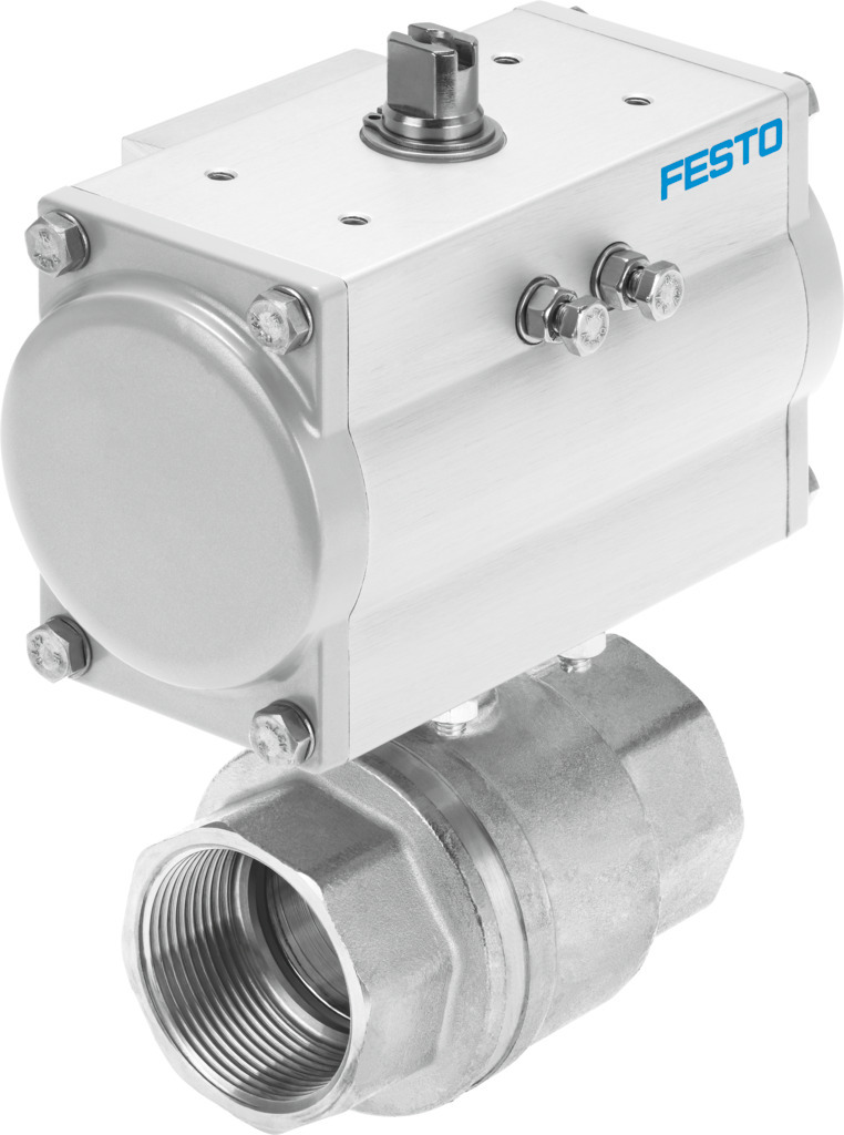 Festo Ball type Pneumatic Actuated Valve, Rp 1-1/4in, 25 bar