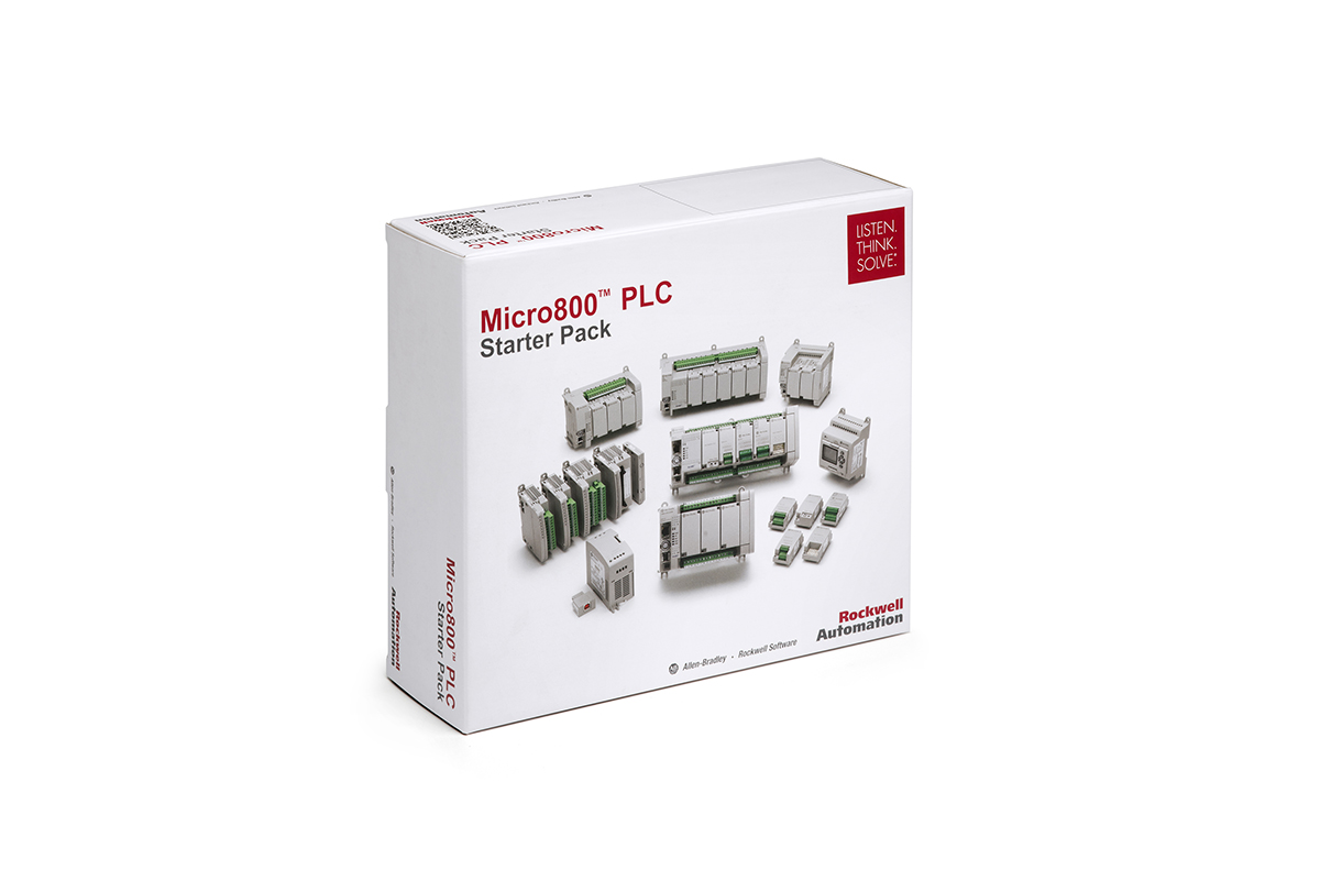 Allen Bradley Micro 820 Starter Pack - Lite Series PLC CPU Starter Kit for Use with Micro 800 Controllers