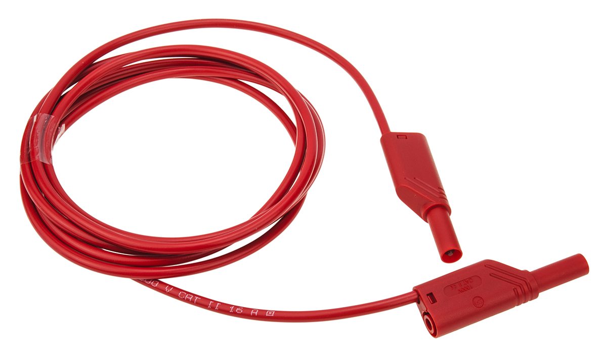 Hirschmann Test & Measurement, 16A, Red, 2m Lead Length