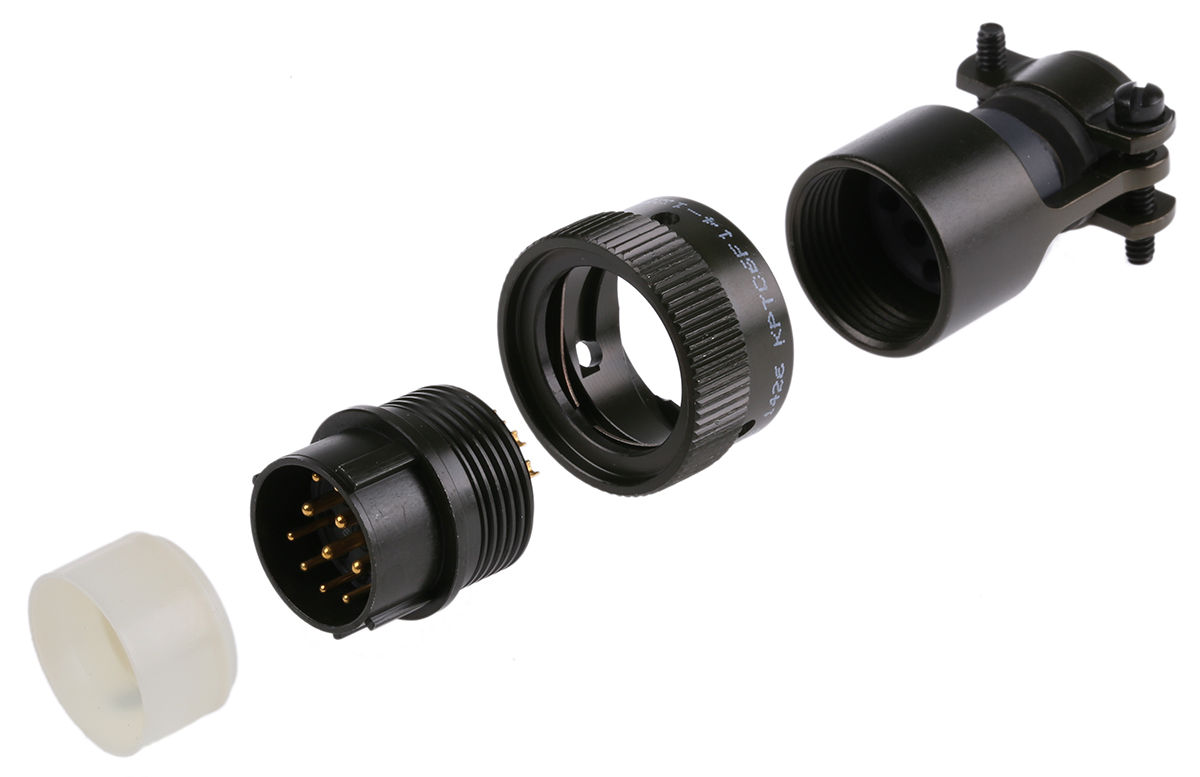 ITT Cannon Circular Connector, 12 Contacts, Cable, Miniature Connector, Plug, Male, IP67, KPTC Series