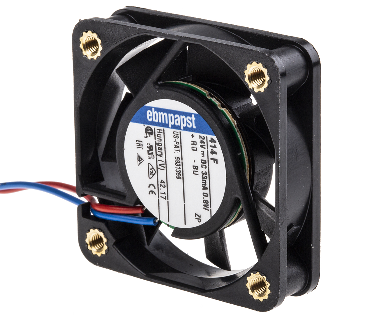 ebm-papst 400 F Series Axial Fan, 24 V dc, DC Operation, 8m³/h, 800mW, 40 x 40 x 10mm