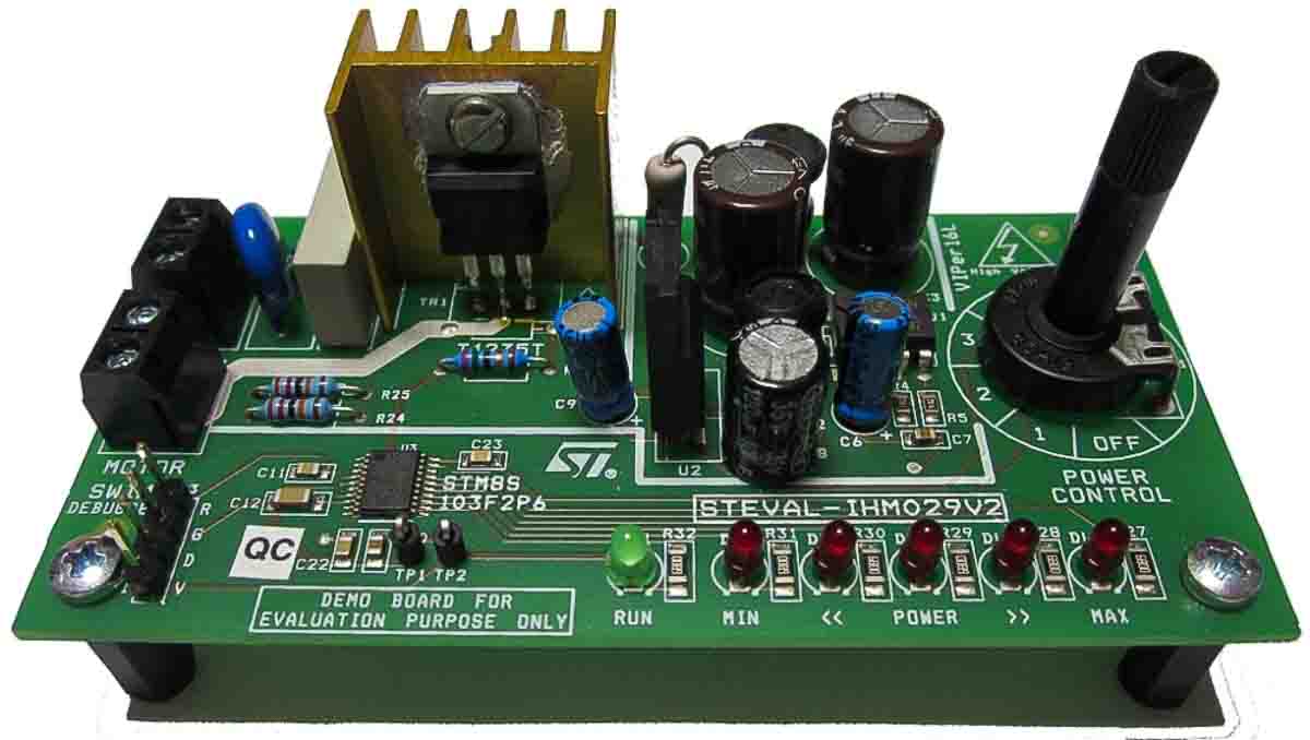 STMicroelectronics Universal Motor Control Evaluation Board Motor Controller for T1235T, STM8S103F2 for Food Processors,