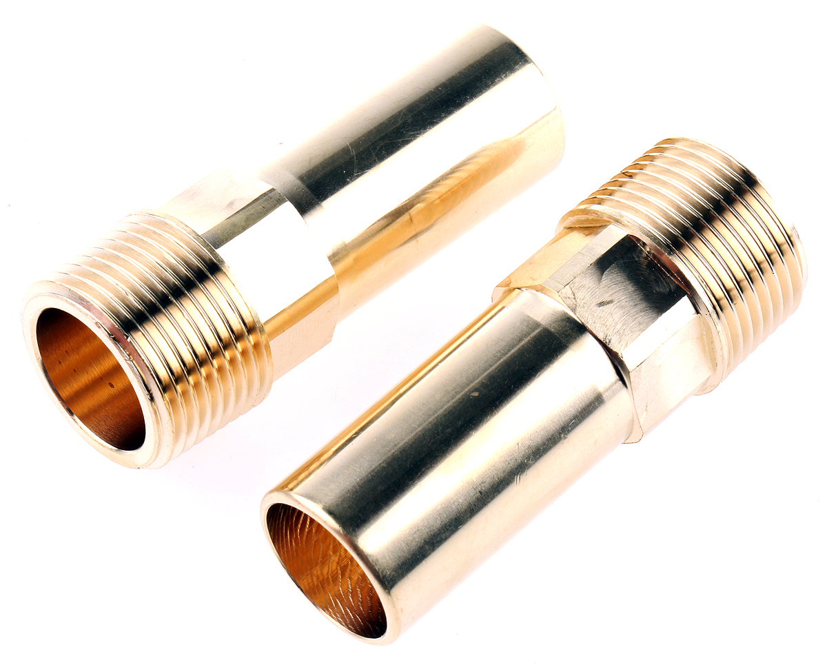 JG Speedfit Brass Pipe Fitting, Straight Push Fit Stem Adapter, Male R 3/4in 22mm