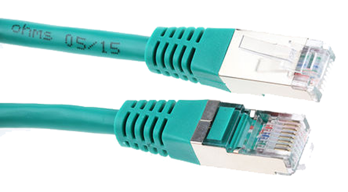Decelect, 1m Cat5, Green RJ45 to Male RJ45 Male, F/UTP Shielded, Terminated PVC Sheath