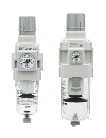 SMC AW20 Polycarbonate Filter Regulator, 5μm, G 1/8, Automatic, 10 bar