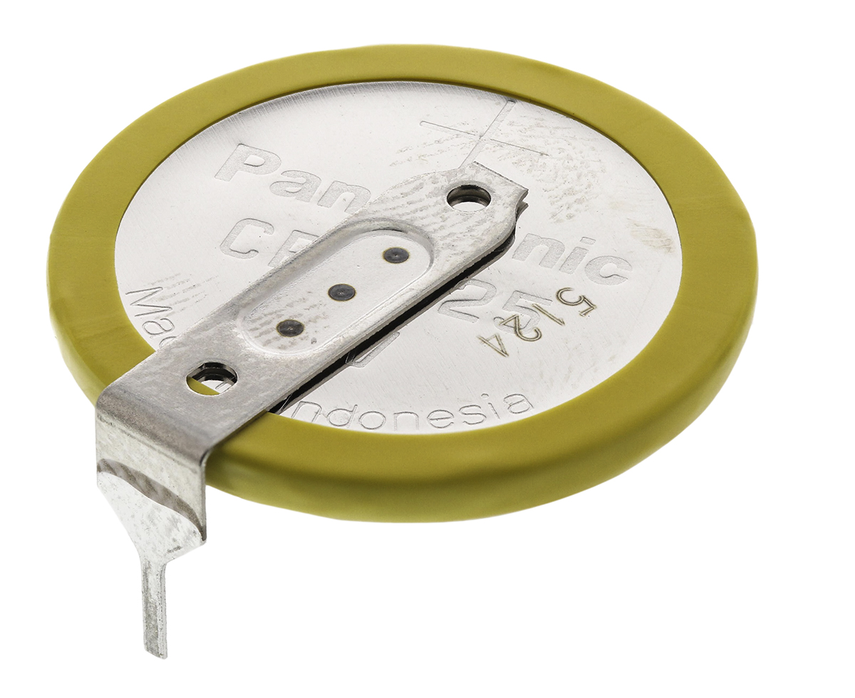 Panasonic CR2025 Button Battery, 3V, 20mm Diameter