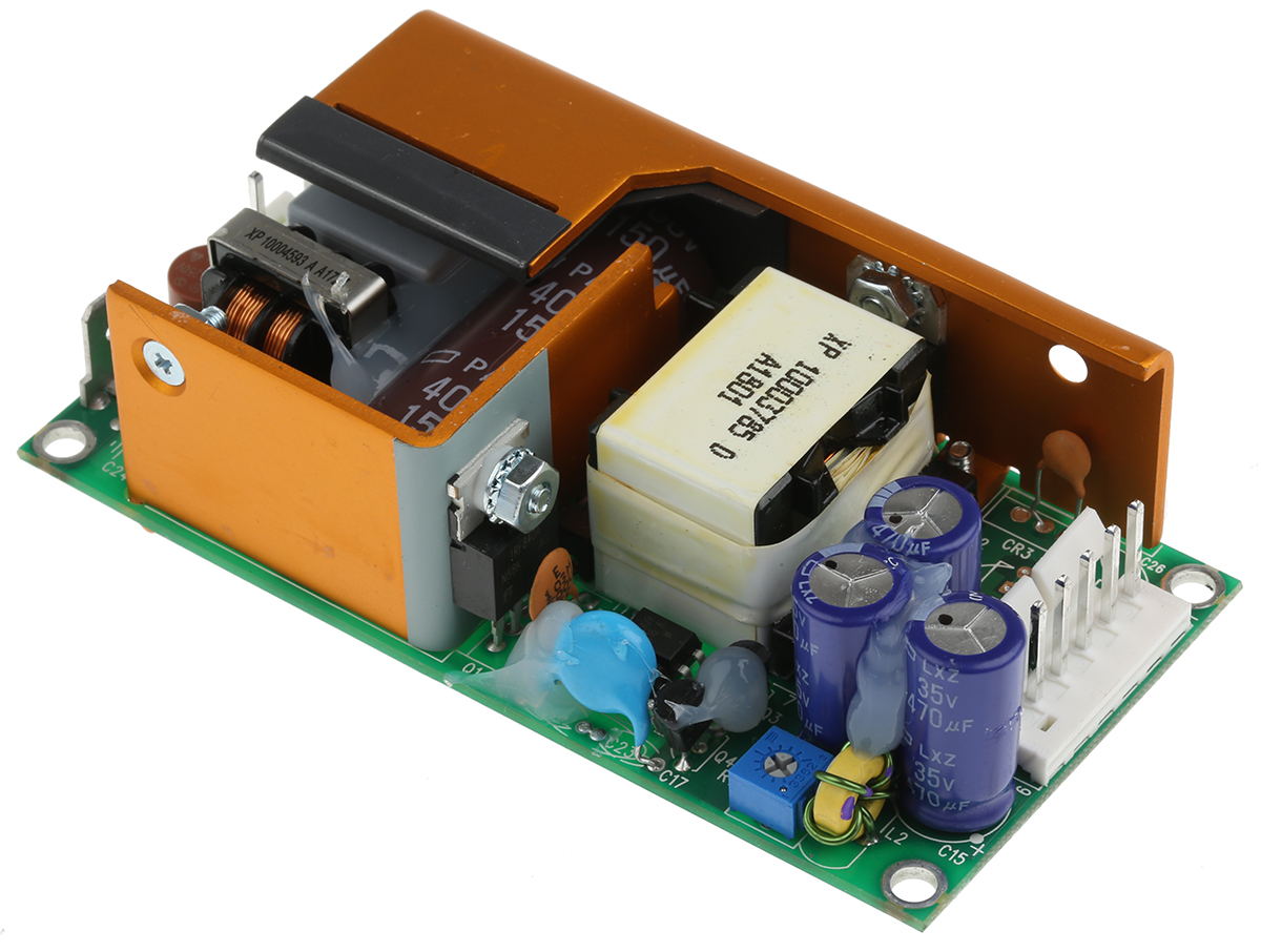 XP Power Switching Power Supply, ECM60US24, 24V dc, 2.5A, 60W, 1 Output, 120 → 370 V dc, 90 → 264 V ac