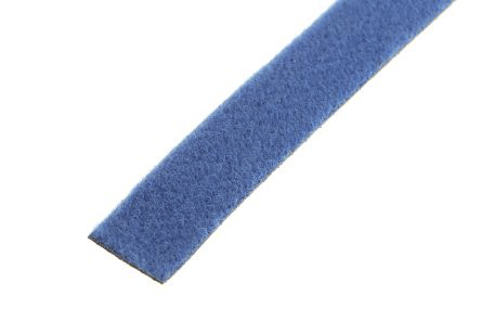 RS PRO Cable Tie, Hook and Loop, 5m x 16 mm, Blue Nylon, Pk-1
