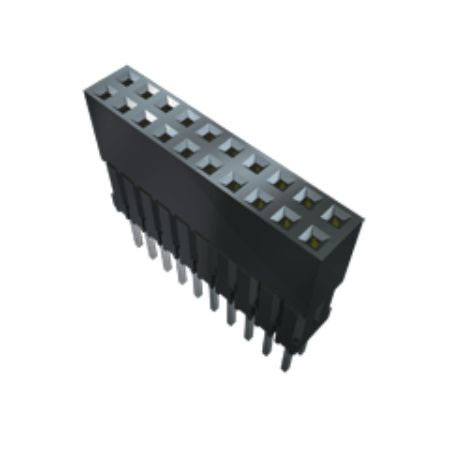 Samtec ESQ Series Vertical Through Hole Mount PCB Socket, 26-Contact, 2-Row, 2.54mm Pitch