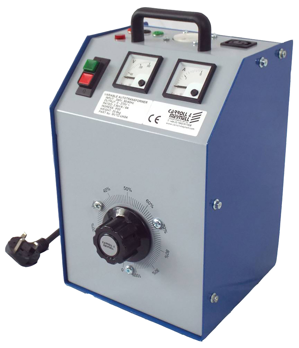 Carroll & Meynell 1 Phase 2430VA Autotransformer, 3 Output, 240V