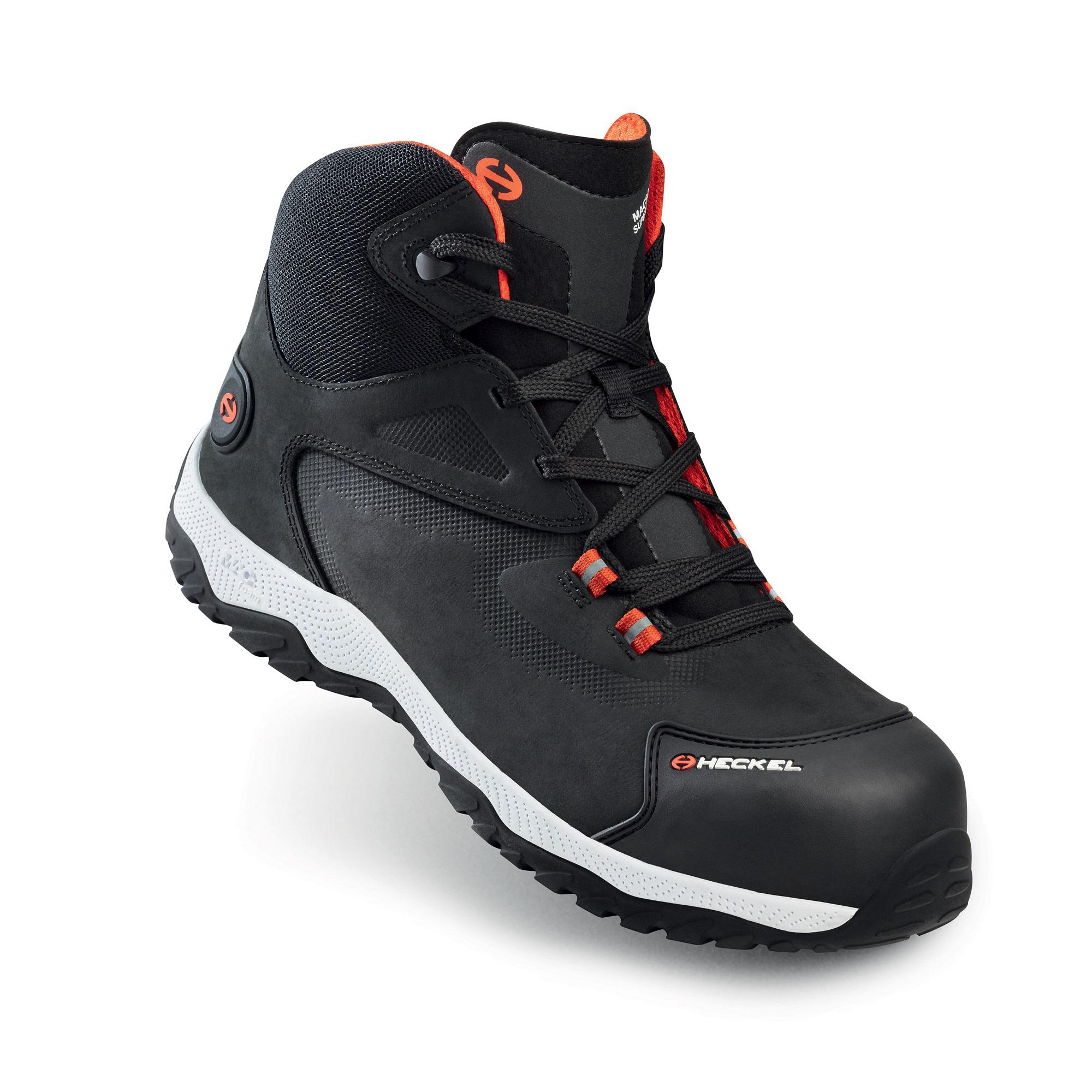 Heckel MACSOLE® SPORT Black, White Composite Toe Capped Men's Safety Boots, UK 10.5, EU 45