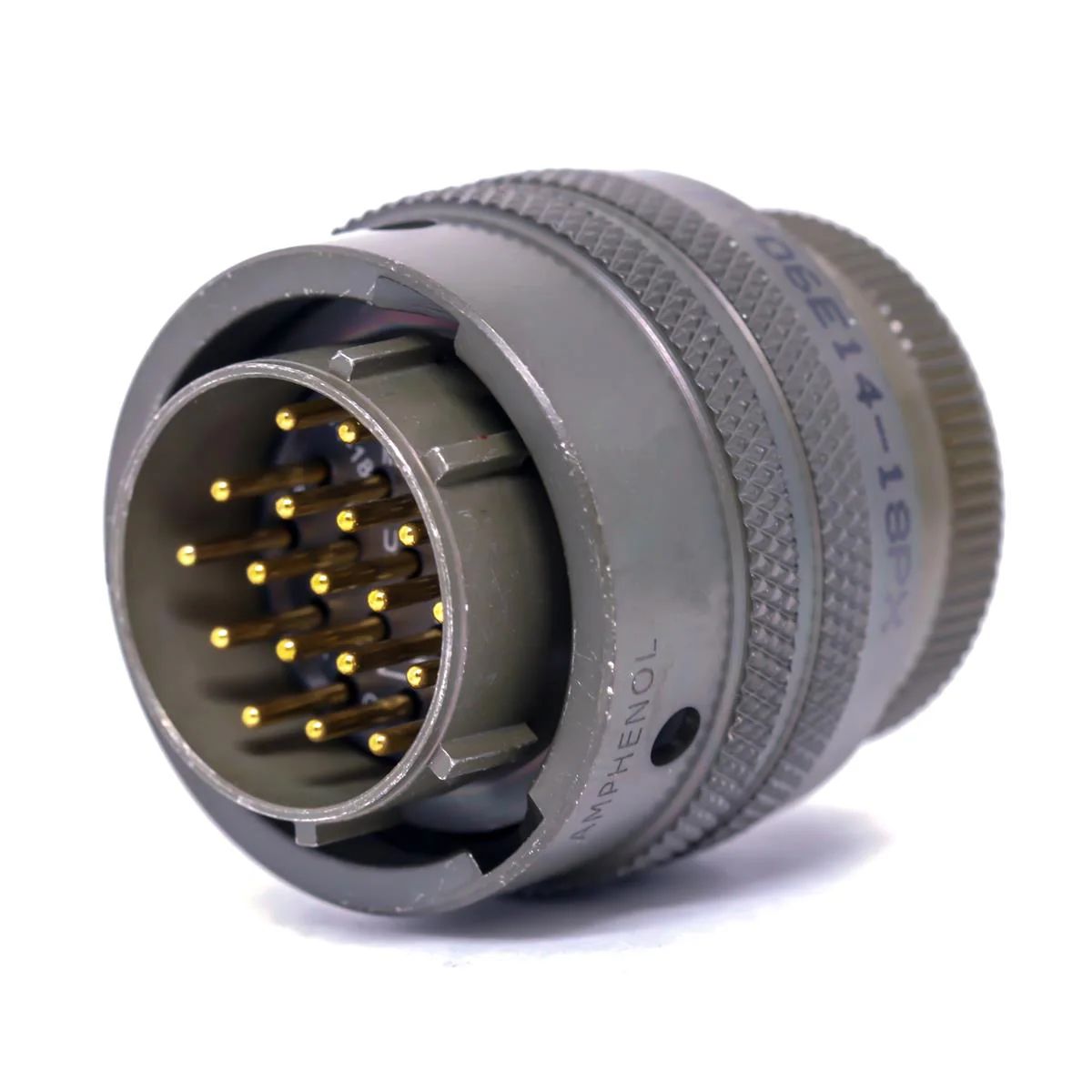 Amphenol Socapex, PT, Copper Alloy 19 Way Cable Mount MIL Spec Circular Connector PlugGreen, Pin Contacts,Shell Size