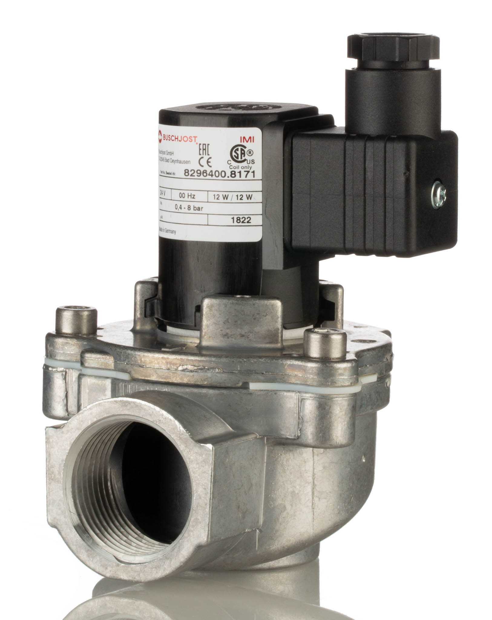 Buschjost Pneumatic Control Valve 8296300.8171.02400, 2 Port, NC, 24 V dc 3/4 in G, 3/4 in G