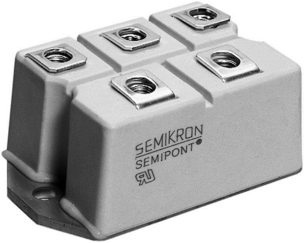 Semikron Danfoss Bridge Rectifier Module, 80A, 1600V, 3-phase, 7-Pin