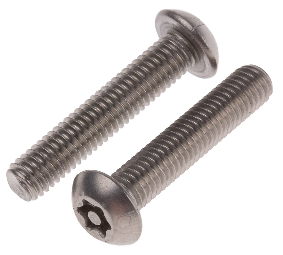 RS PRO Plain Button Stainless Steel Tamper Proof Security Screw, M5 x 25mm
