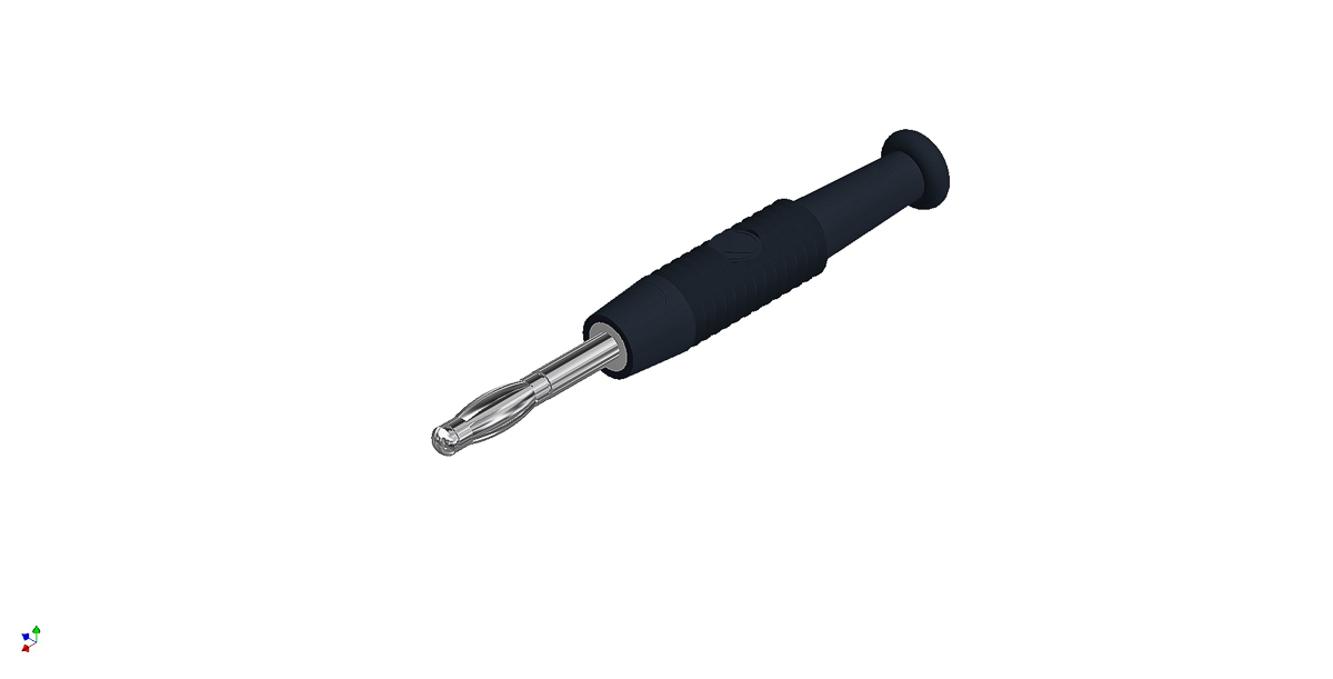 Hirschmann Test & Measurement Black Male Banana Connector, 6A, 30 V ac, 60V dc
