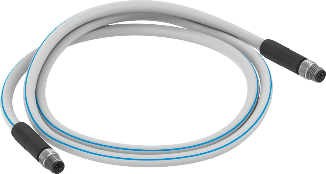 Festo NEBC Cable, 4 Cores, 22 AWG CSA, 300 mm, Silver Grey Polypropylene Sheath