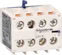 Schneider Electric Auxiliary Contact Block, 1NC + 3NO, DIN Rail Mount, TeSys K LA1K