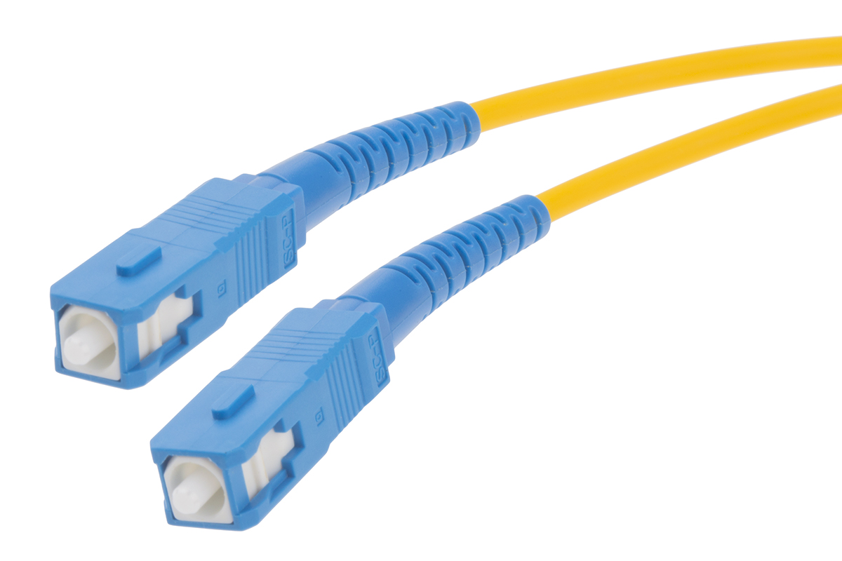RS PRO SC to SC Simplex Single Mode OS1 Fibre Optic Cable, 9/125μm, Yellow, 10m