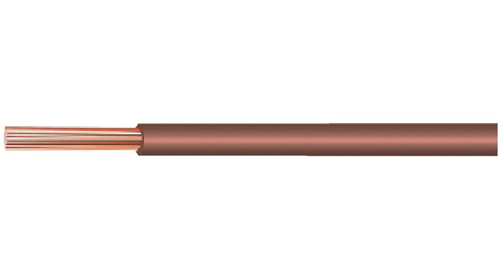 Kabeltronik UL 11027 Series Brown 0.22 mm² Hook Up Wire, 22 AWG, 24/7 mm, 100m, MPPE Insulation, 099240702-100