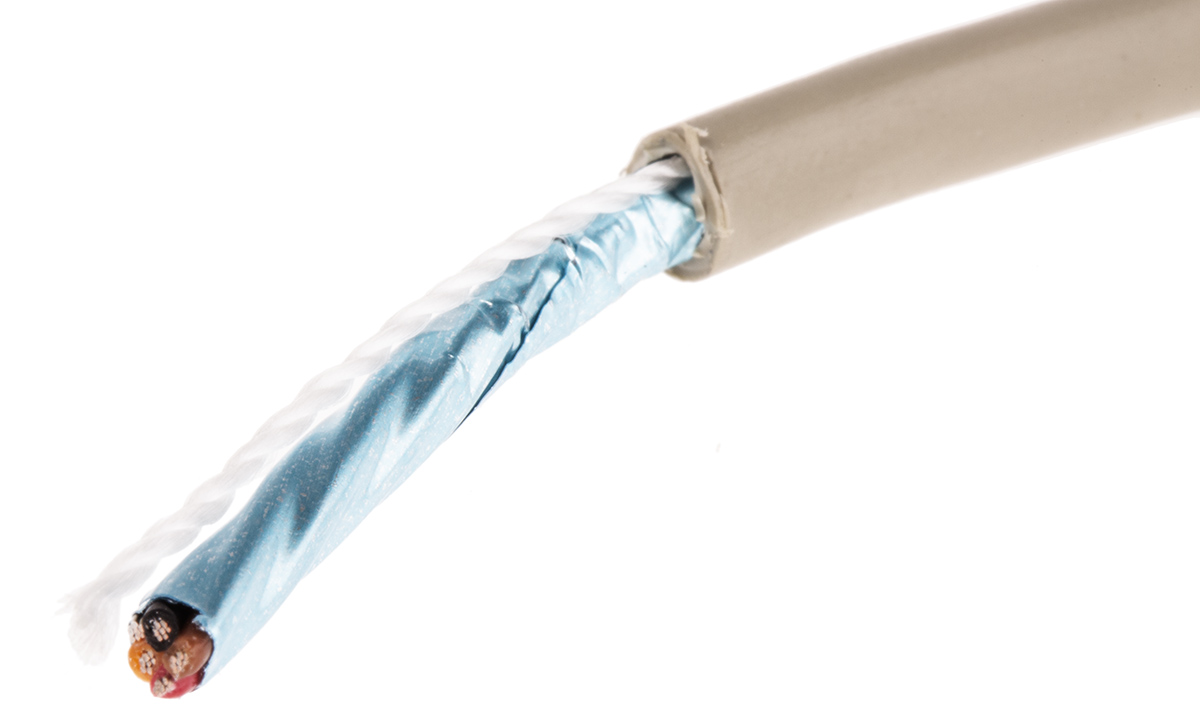 Alpha Wire ProTekt Series Data Cable, 4 Cores, 0.23 mm², Screened, 24 AWG, 50m, Screened Shield, Multi Conductor Cable