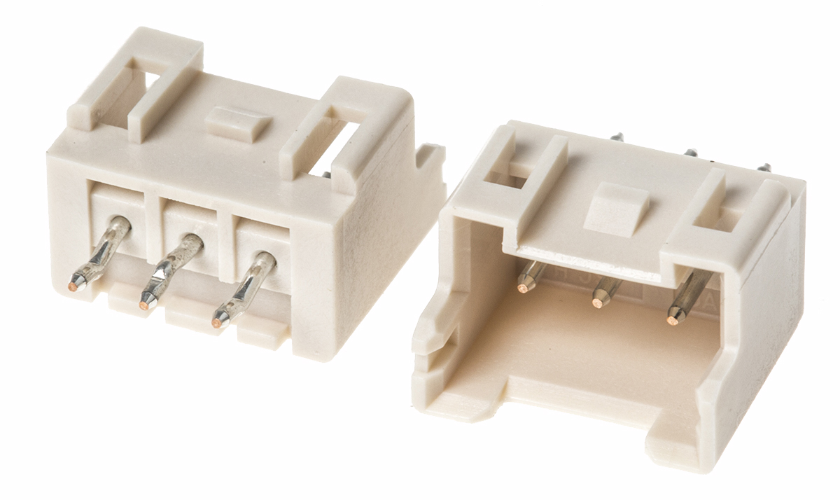 JST XA Series Straight Through Hole PCB Header, 3 Contact(s), 2.5 mm Pitch, 1 Row, Shrouded