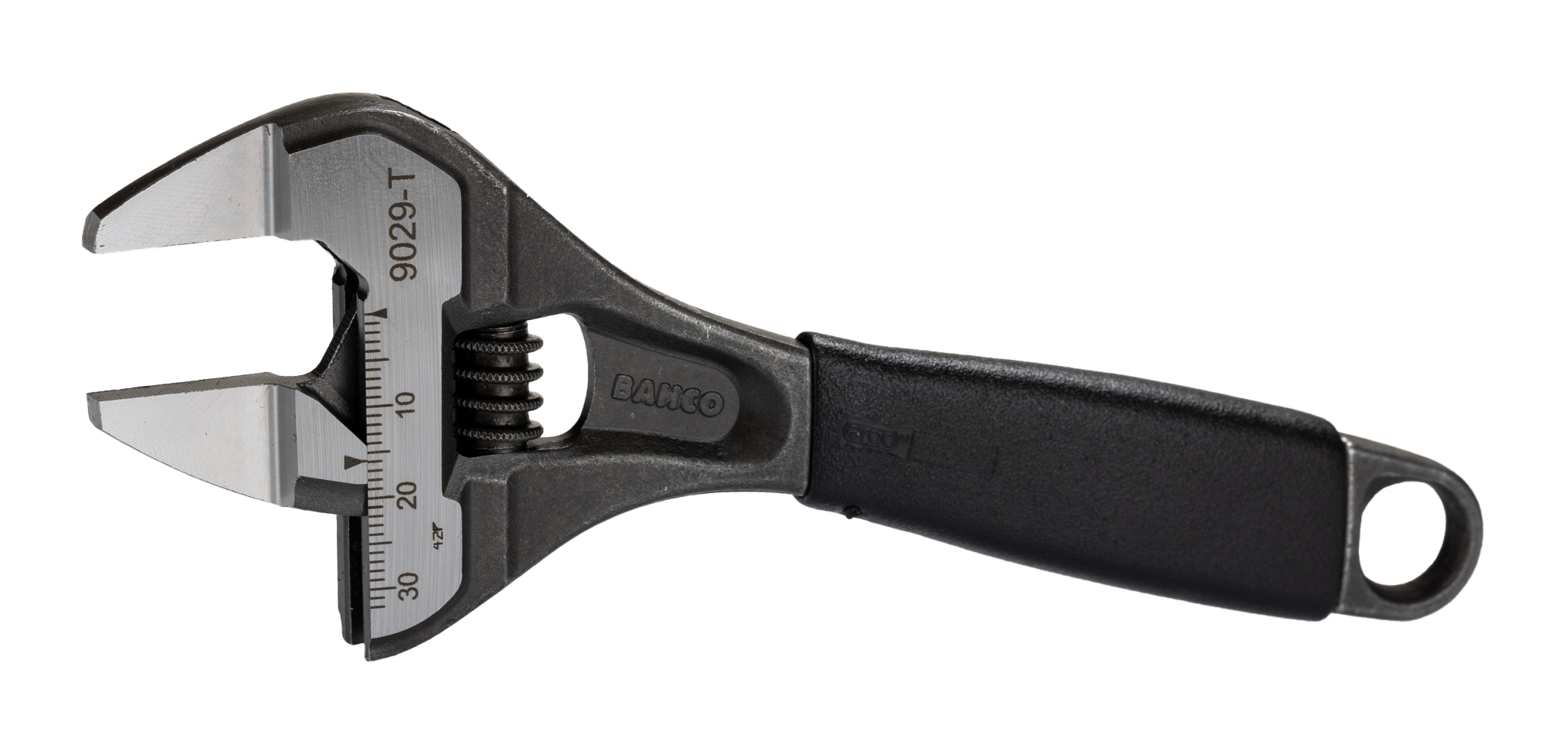 Bahco Adjustable Spanner, 170 mm Overall, 32mm Jaw Capacity, Rubberized Comfort Grip Handle