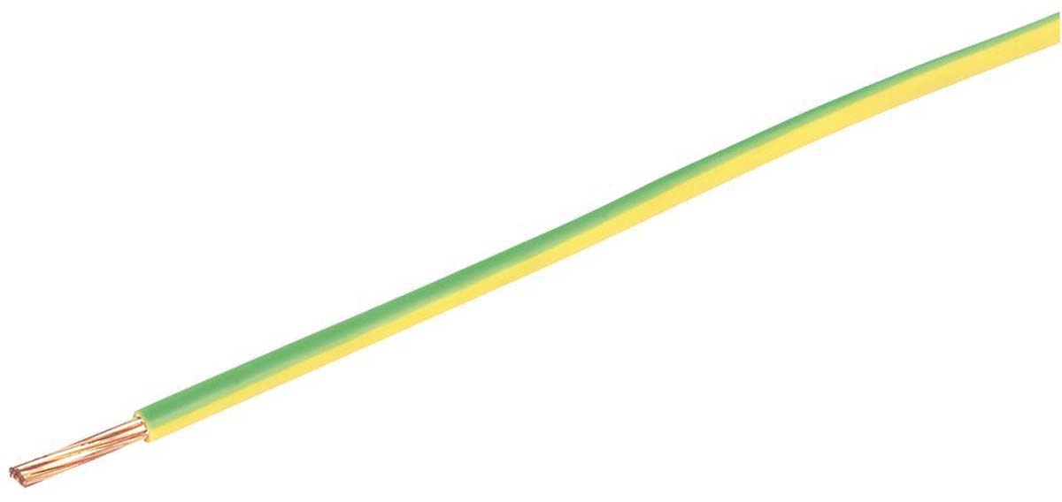 Prysmian 6491B Series Green/Yellow 4 mm² Hook Up Wire, 7/0.85 mm, 100m, 20147330