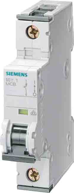 Siemens SENTRON 5SY4 MCB, 1P, 8A Curve D, 400V AC, 72V DC, 5 kA Breaking Capacity
